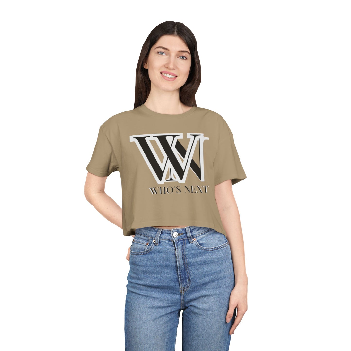 Crop Tee - T shirt girl who’s next design for confident women