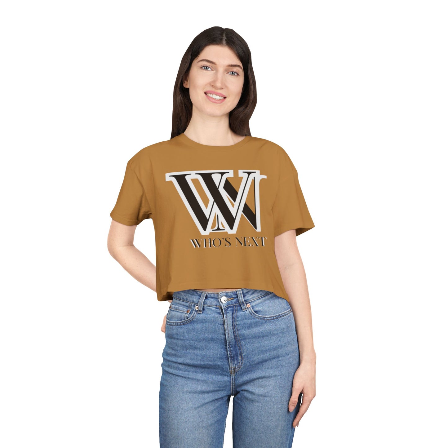 Crop Tee - T shirt girl who’s next design for confident women
