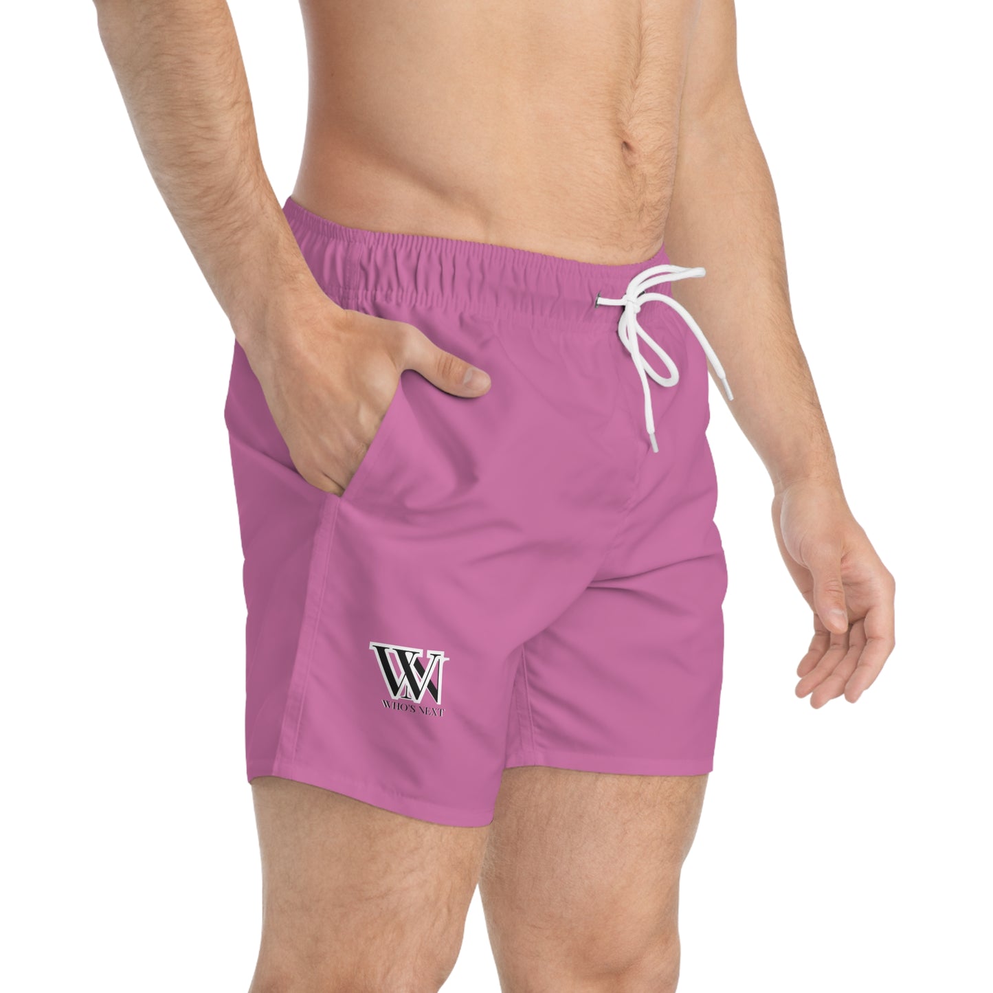 Men's Stylish Pink Swim Trunks - Perfect for Beach & Pool Days