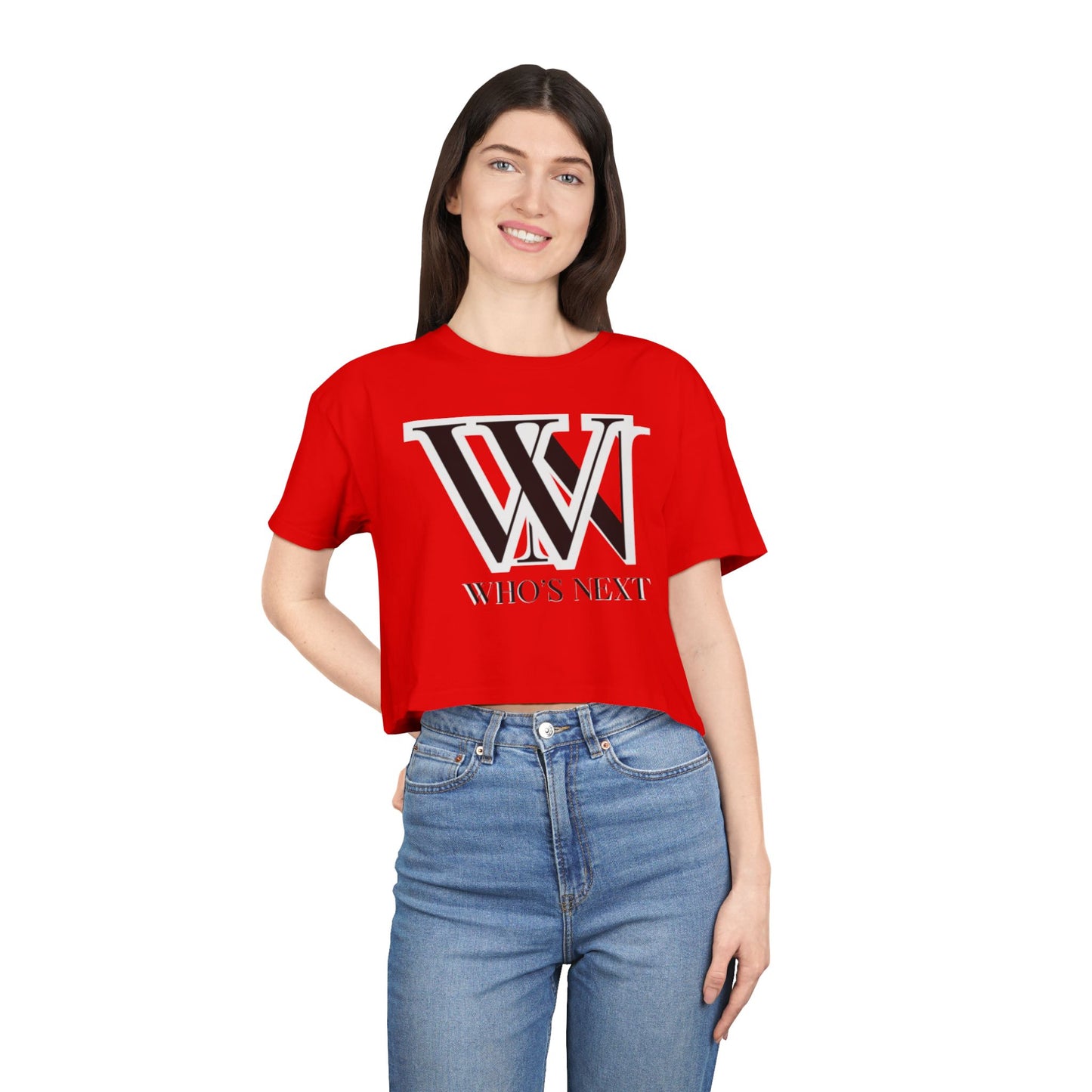 Crop Tee - T shirt girl who’s next design for confident women