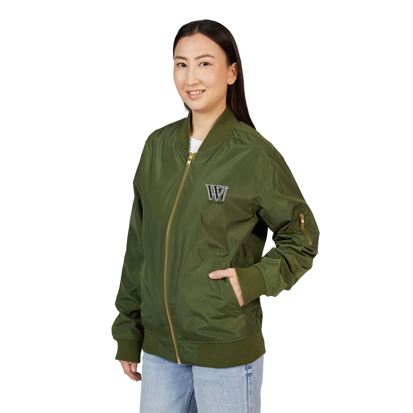 Embroidered Bomber Jacket - 'Who's Next' Design