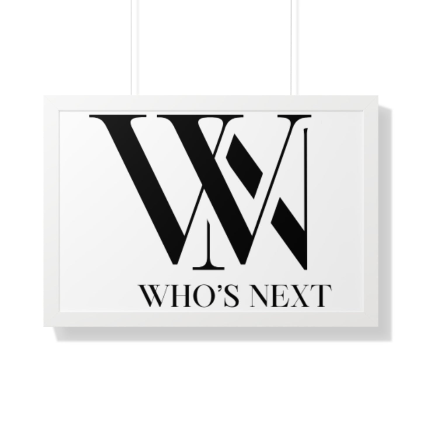 Framed Wall Art with "Who's Next" Quote, Modern Home Decor, Motivational Poster, Gift for Friends, Office Inspiration
