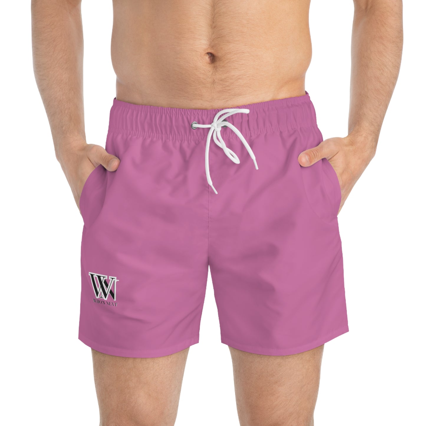 Men's Stylish Pink Swim Trunks - Perfect for Beach & Pool Days