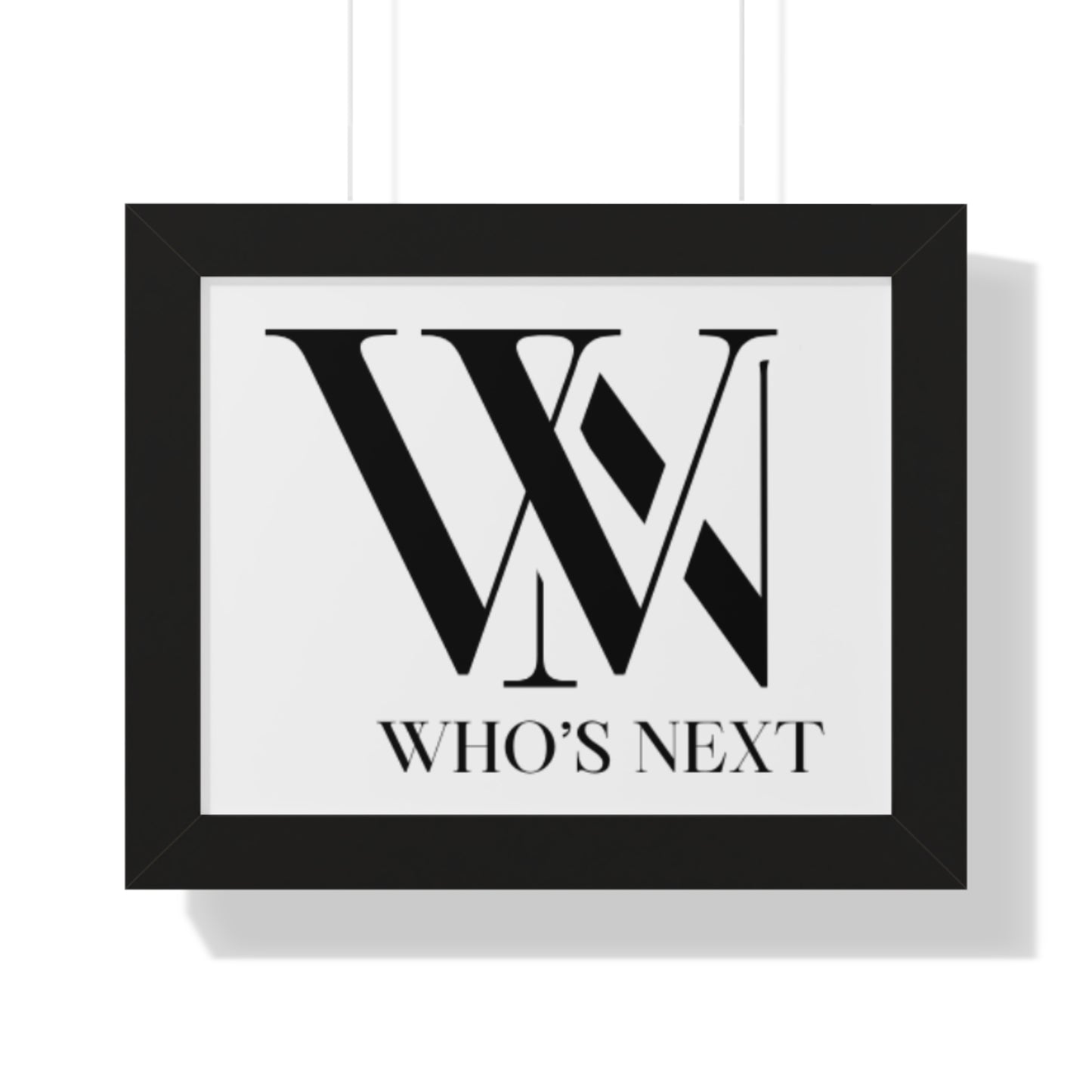 Framed Wall Art with "Who's Next" Quote, Modern Home Decor, Motivational Poster, Gift for Friends, Office Inspiration