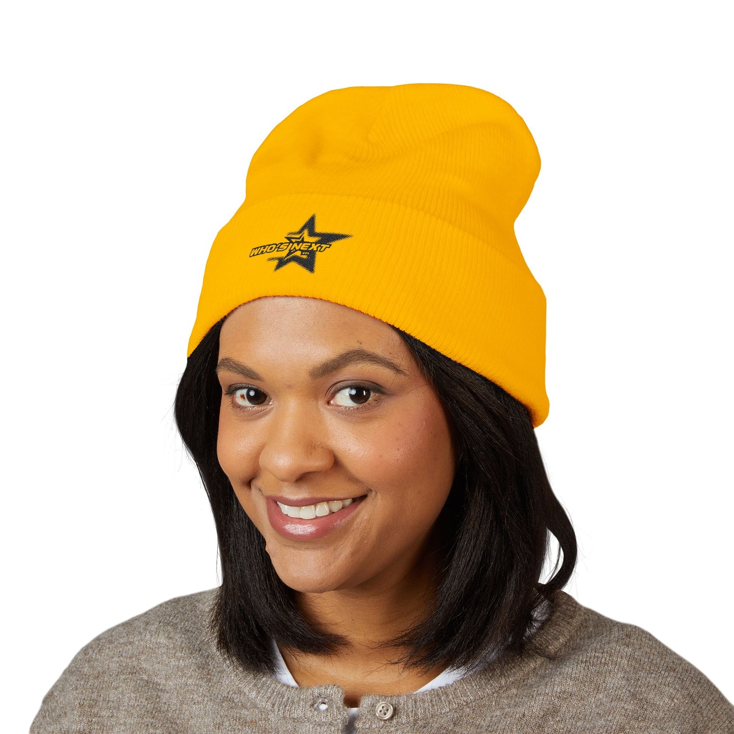Beanie Hat 'Who's Next' Embroidery