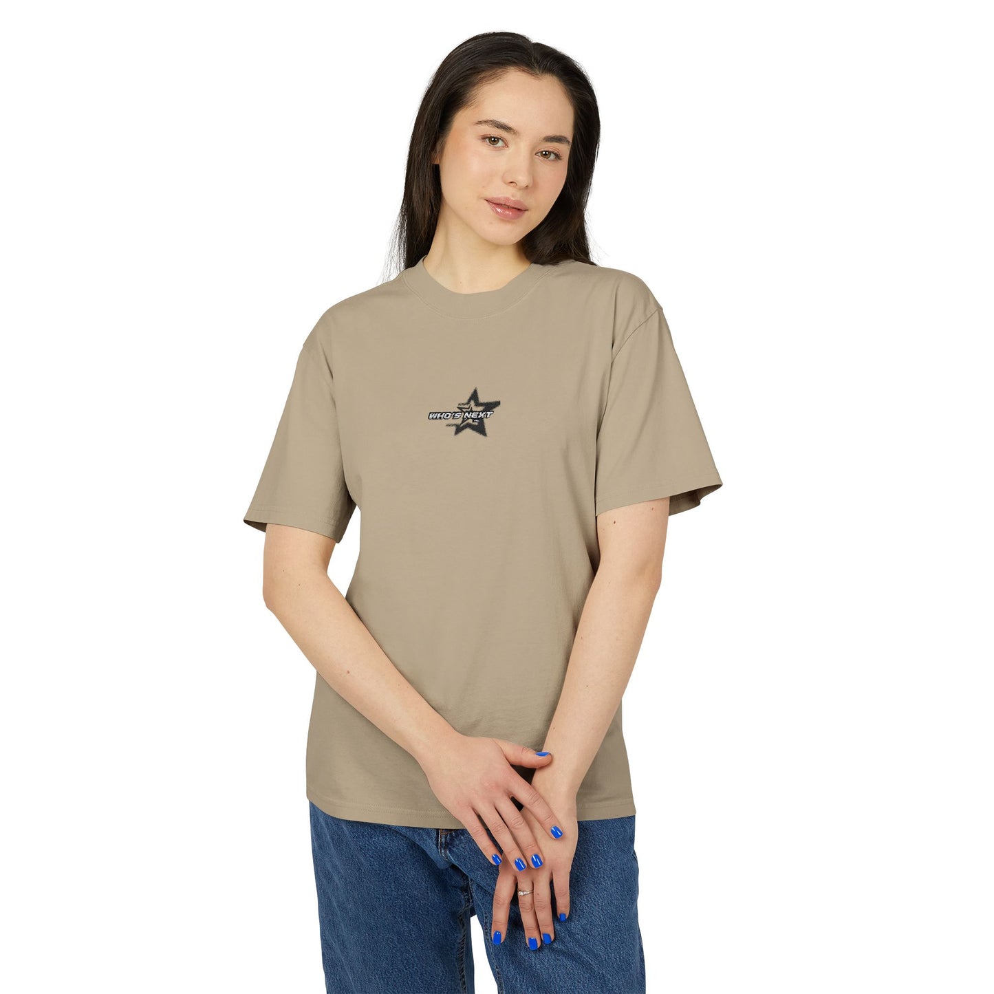 Vintage-Inspired Unisex Heavy Tee with Star Design, Casual Fashion, Everyday Wear, Gift for Him/Her, Summer Essential, Comfy Tees