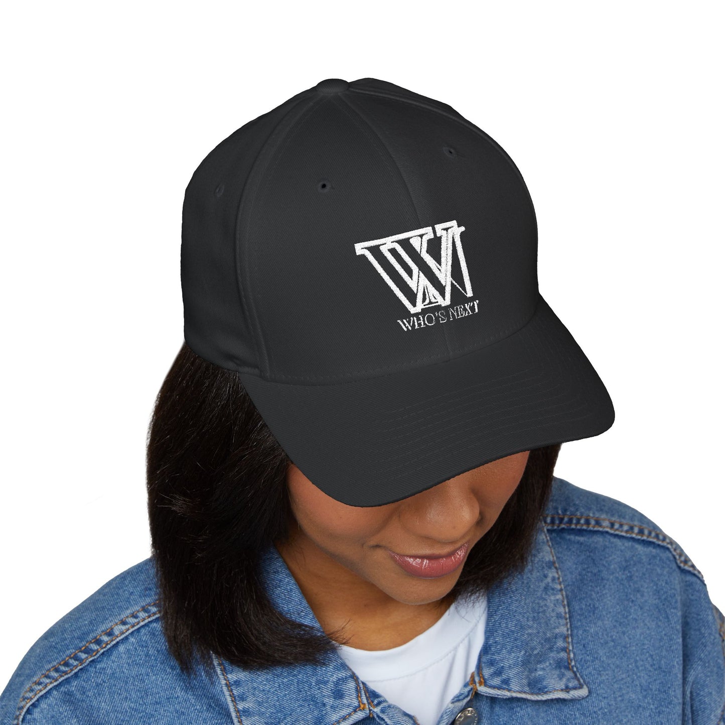 Stylish Closed-Back Cap with 'Who's Next' Embroidery - Perfect for Casual Outings