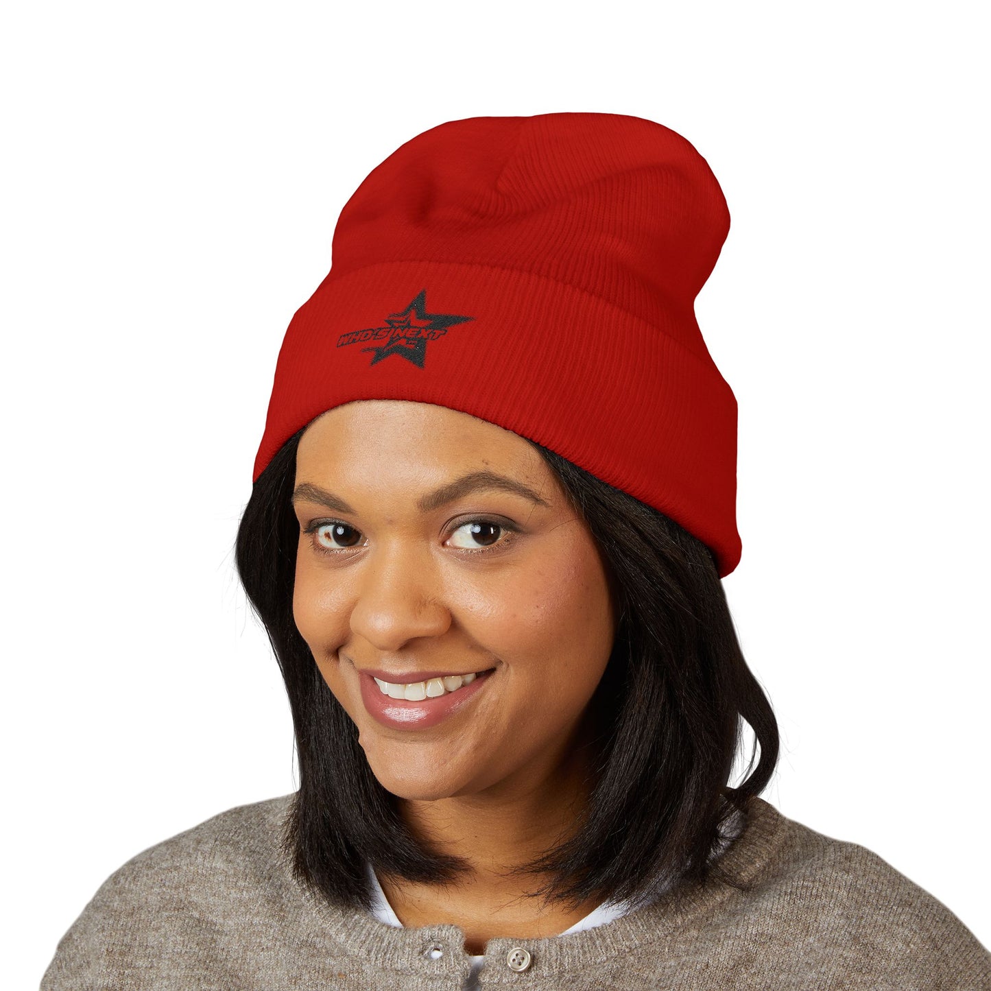 Beanie Hat 'Who's Next' Embroidery