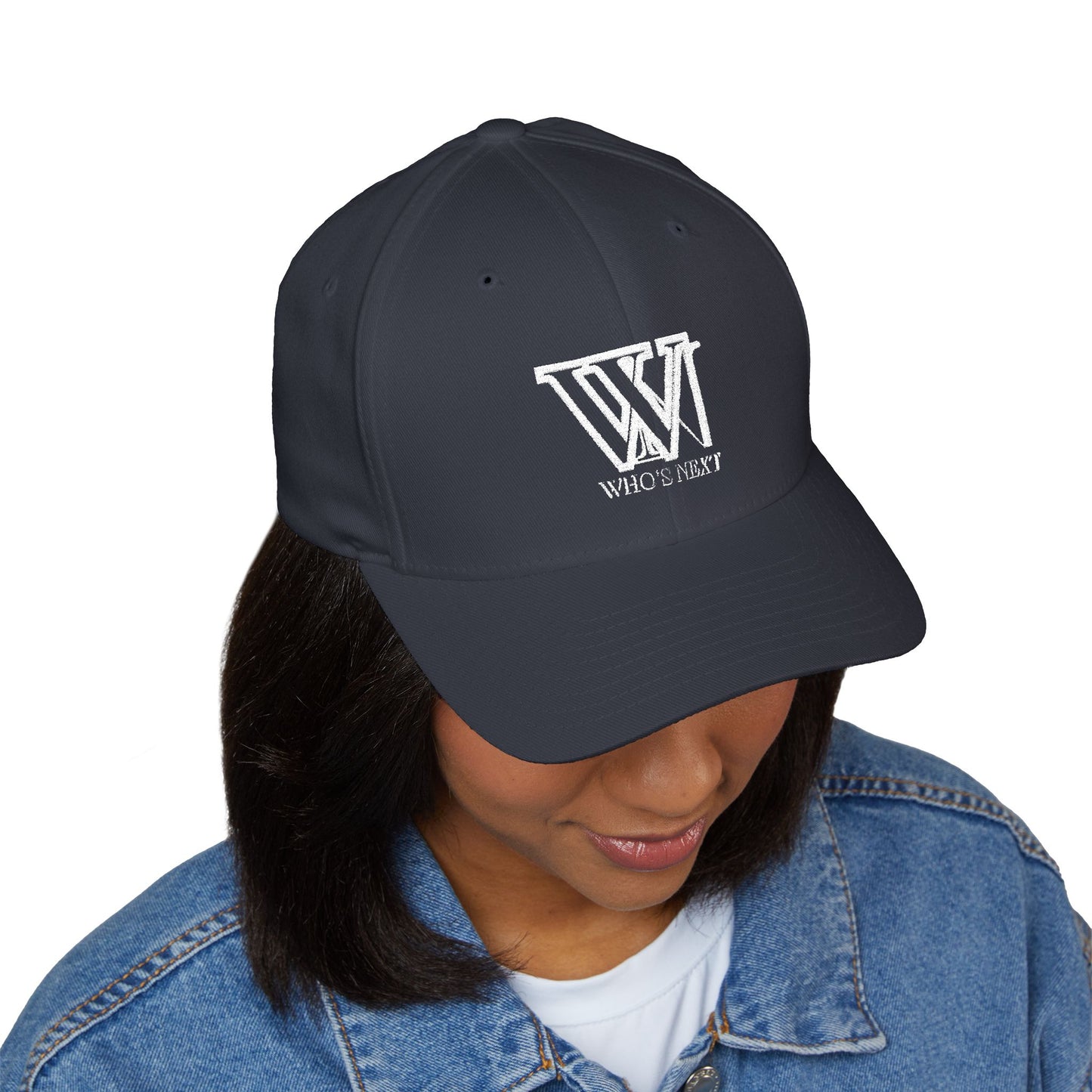 Stylish Closed-Back Cap with 'Who's Next' Embroidery - Perfect for Casual Outings