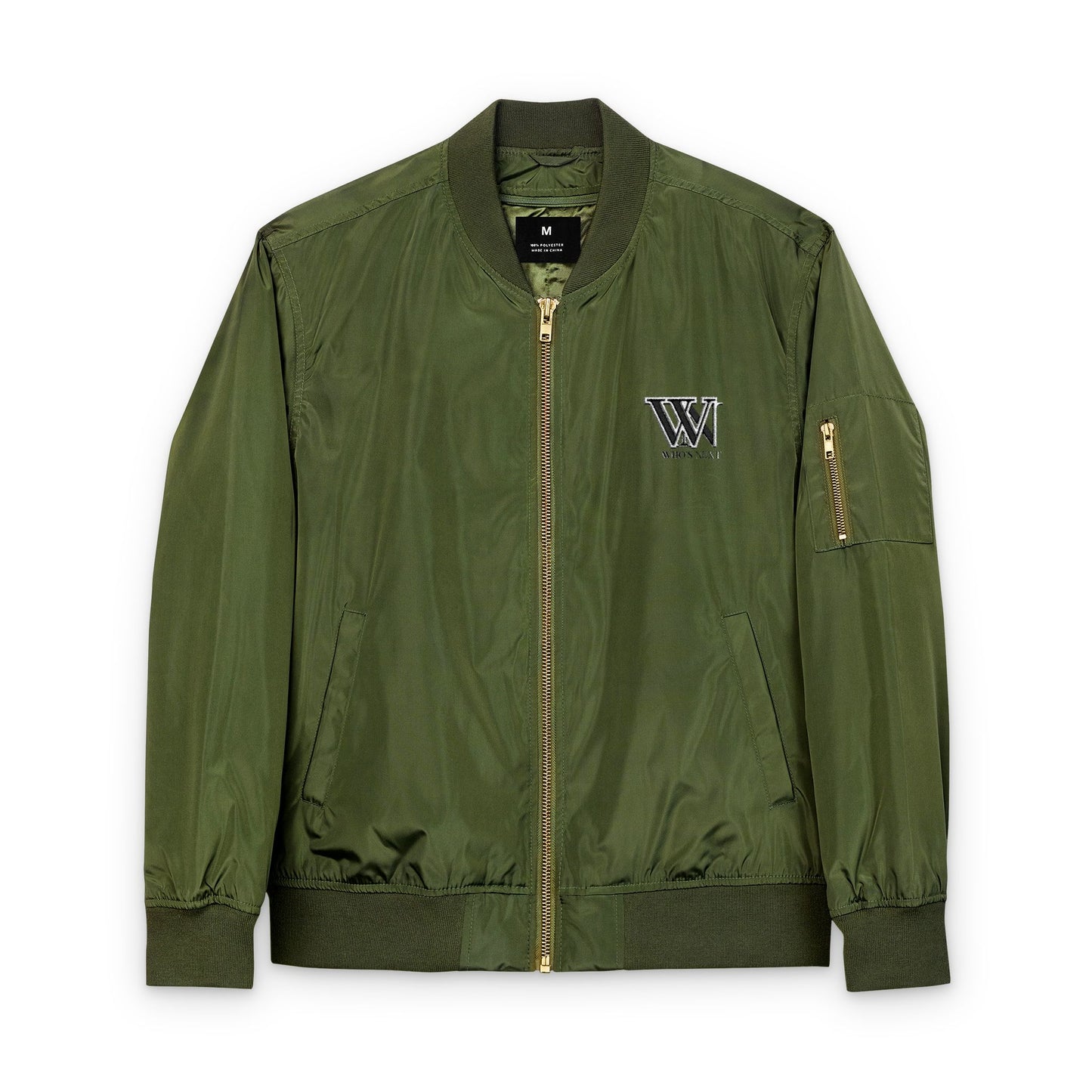 Embroidered Bomber Jacket - 'Who's Next' Design