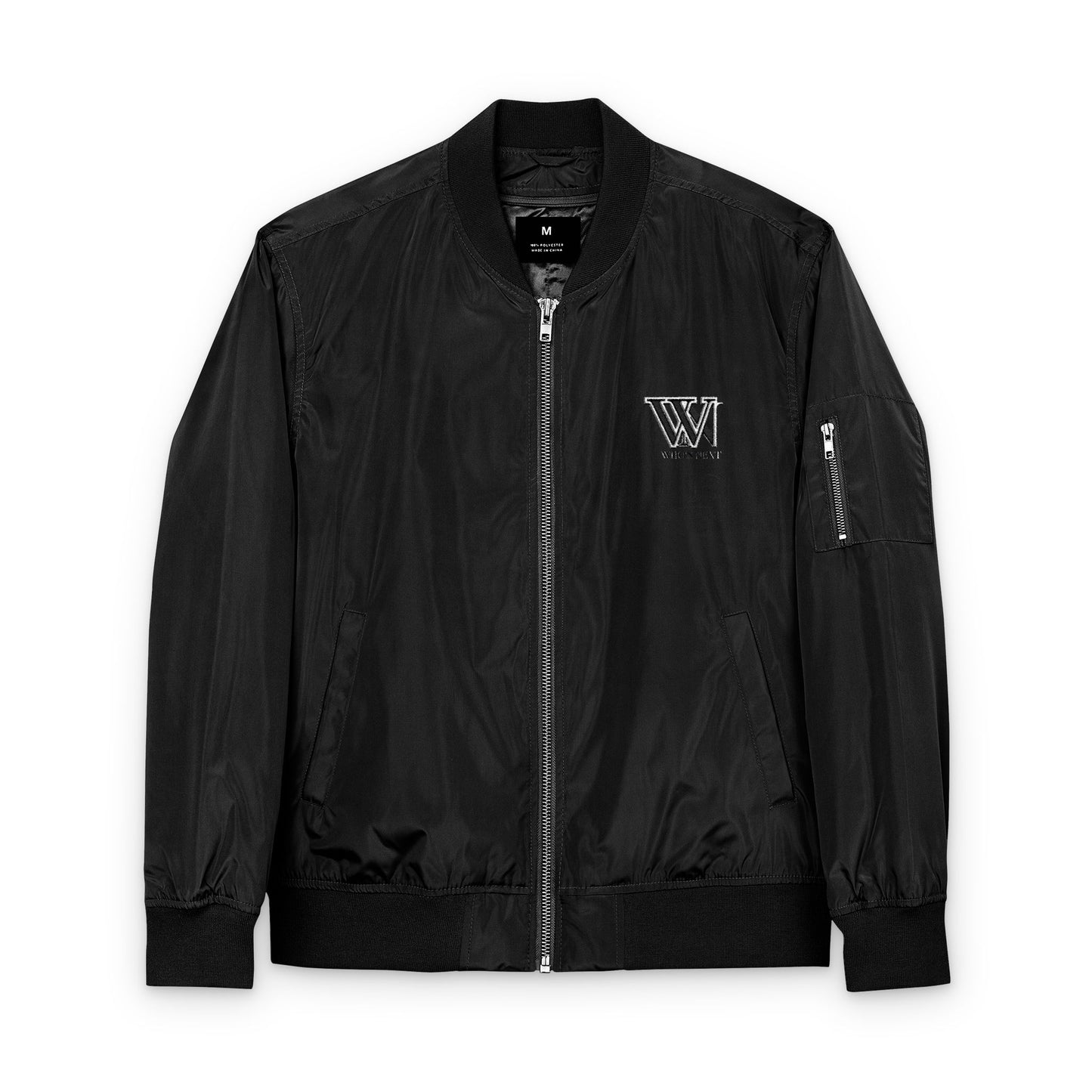 Embroidered Bomber Jacket - 'Who's Next' Design