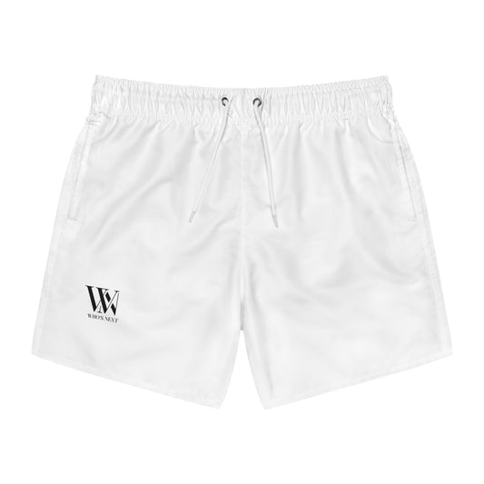 Stylish White Swim Trunks for Beach Days & Pool Parties