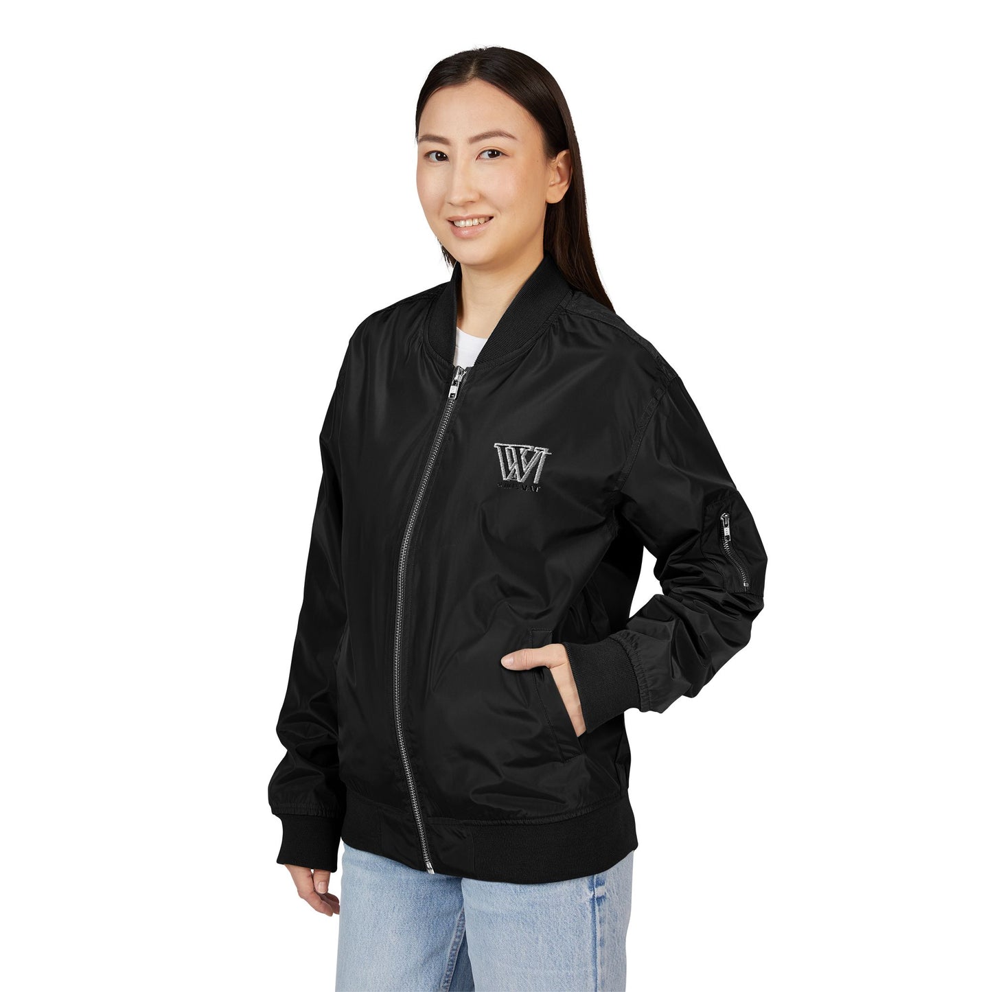 Embroidered Bomber Jacket - 'Who's Next' Design
