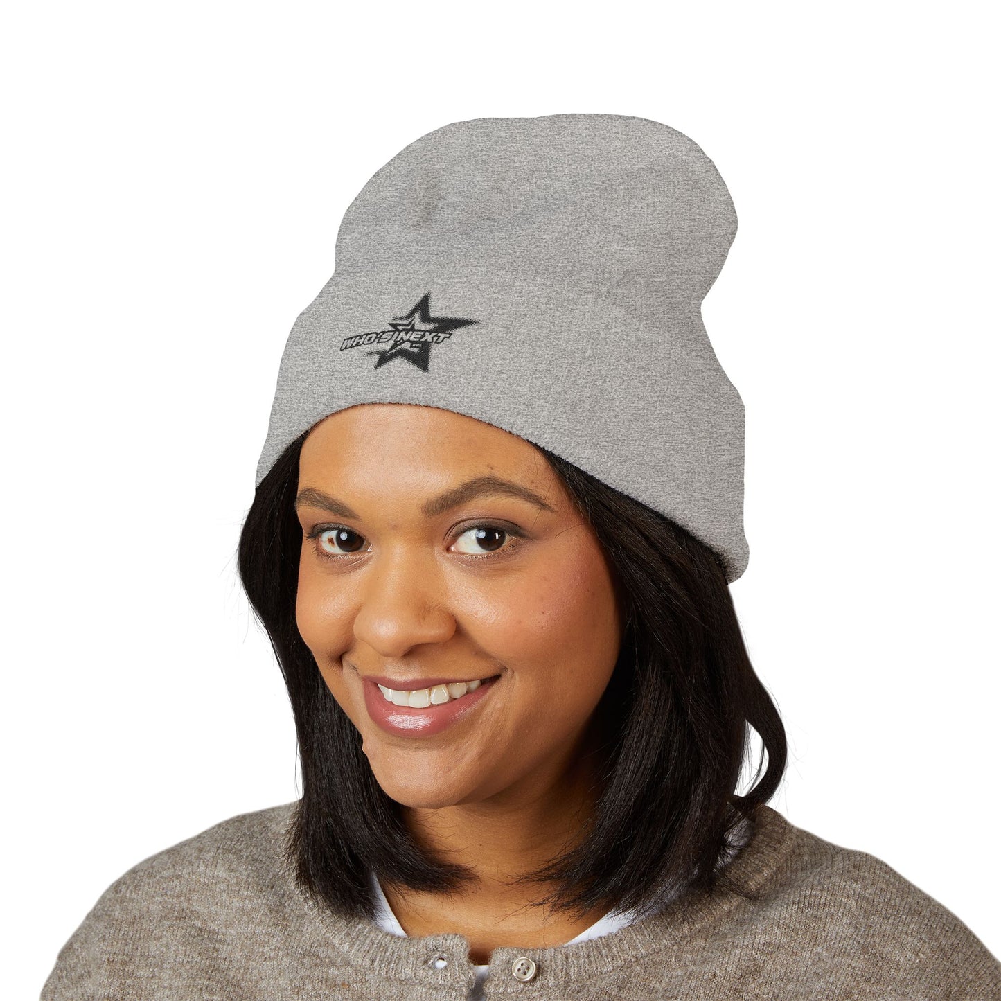Beanie Hat 'Who's Next' Embroidery